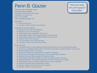 PENN GLAZIER website screenshot