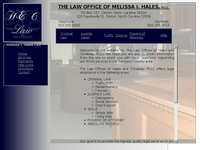 MELISSA HALES website screenshot