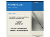 RICHARD MAHON website screenshot