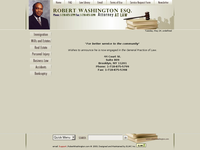 ROBERT WASHINGTON website screenshot